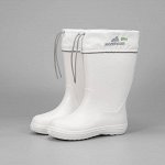 Женские сапоги Nordman Silla с мехом и манжетами белые