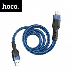 USB кабель Hoco "Data Sync" MicroUSB / D6 мм 2.4A, 1,2 м