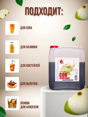 Сок концентрированный Яблочный канистра 5 кг