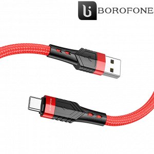 USB кабель Borofone "Super Durable" Type-C / D6 мм 3A, 1,2 м