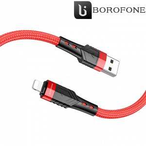 USB кабель Borofone &quot;Super Durable&quot; For Lightning D6 мм 2.4A, 1,2 м