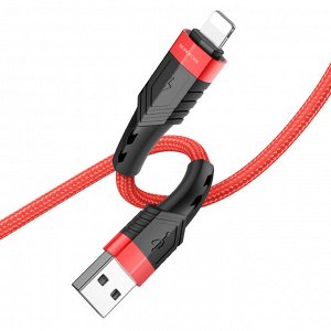 USB кабель Borofone "Super Durable" For Lightning / D6 мм 2.4A, 1,2 м