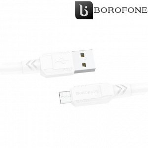 USB кабель Borofone "Goodway" MicroUSB / D6 мм 2.4A, 1 м