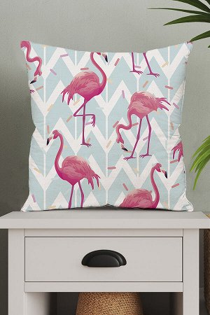 Подушка декоративная, ткань смесовая, Фламинго, арт 4052