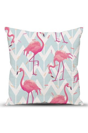 Подушка декоративная, ткань смесовая, Фламинго, арт 4052
