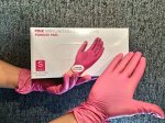 Перчатки VINIL/NITRILE розовые 50 пар (100 штук)