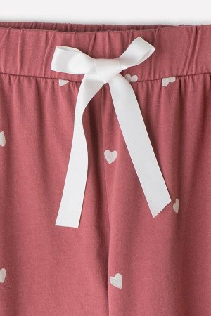 Пижама для девочки КБ 2803 шоколадный десерт, сердечки