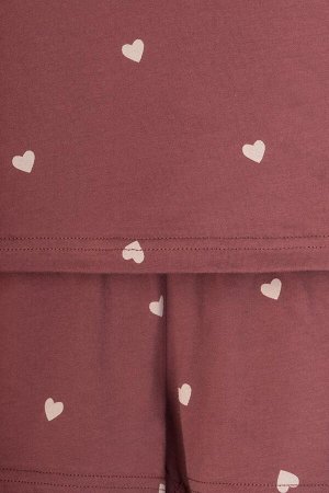 Пижама для девочки Crockid К 1585 шоколадный десерт, сердечки