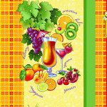 Фруктовый микс Набор вафельных полотенец  (45х60)