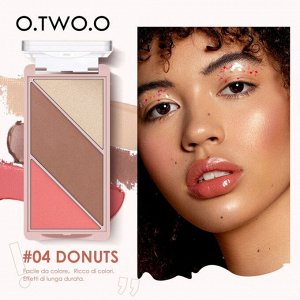 Румяна O.TWO.O Blush Palette 3 in 1 № 4