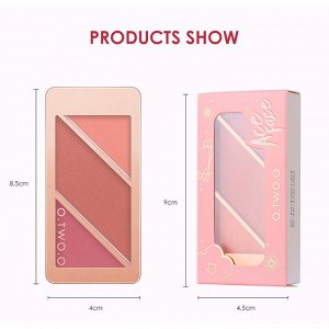 Румяна O.TWO.O Blush Palette 3 in 1 № 4