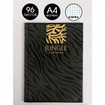 Колледж-тетрадь А4, 96 листов на скрепке, JUNGLE, обложка мелованный картон 215 гр., внутренний блок в клетку 80 гр., белизна 96%