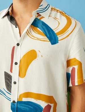 Рубашка с коротким рукавом с геометрическим принтом