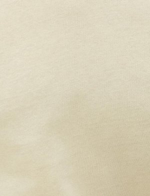 KOTON Базовая хлопковая футболка с круглым вырезом и короткими рукавами с v-образным вырезом