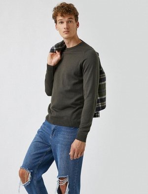 KOTON Базовый пуловер с круглым вырезом