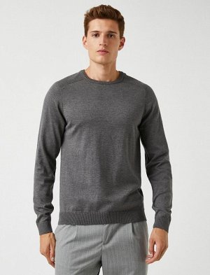 Базовый пуловер с круглым вырезом