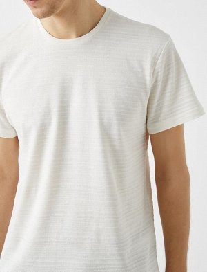 KOTON Хлопковая базовая футболка с коротким рукавом