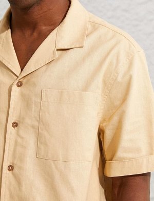 Рубашка с коротким рукавом из смеси льна