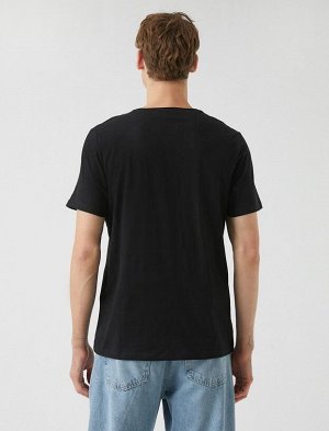KOTON Базовая футболка стандартного кроя с V-образным вырезом