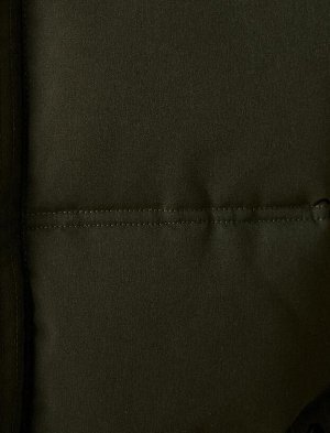 Надувное пальто с воротником из искусственного меха