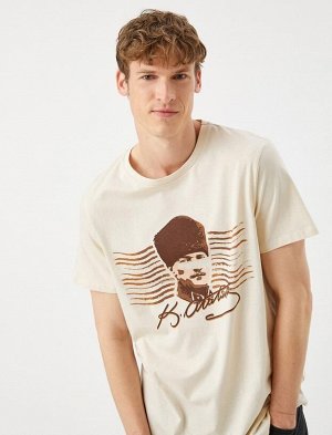 Хлопковая футболка с принтом «Ататюрк»