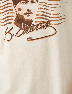 Хлопковая футболка с принтом «Ататюрк»