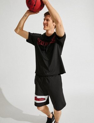 Баскетбольная футболка большого размера с принтом и худи