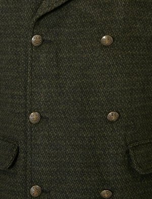 KOTON Пальто с карманом на пуговицах и воротником-рубашке