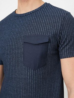 Свитер-футболка Slim Fit с круглым вырезом