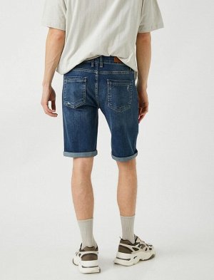 KOTON Потертые джинсовые шорты