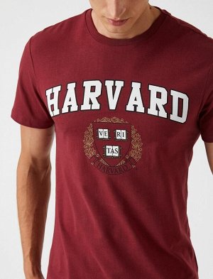 KOTON Гарвардская футболка с принтом по лицензии