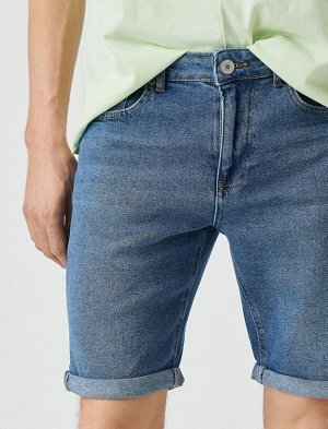 KOTON Расклешенные джинсовые шорты