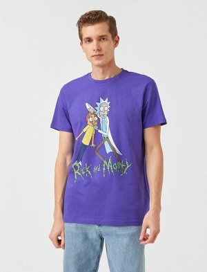 KOTON Рик и Морти футболка с лицензионным принтом
