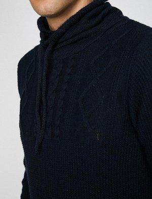 KOTON Трикотажный свитер с высоким воротником