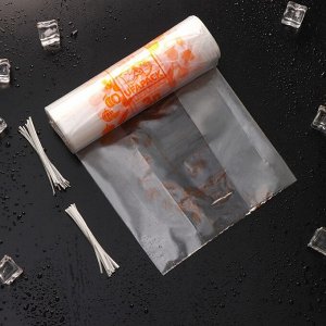 СИМА-ЛЕНД Пакеты для заморозки продуктов «Уфа ПАК», 3 литра, 25?35 см, 35 шт, с клипсами