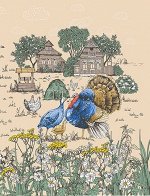 &quot; Полотенце рогожка кухонное &quot;Деревенька&quot; 3 47*61