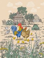&quot; Полотенце рогожка кухонное &quot;Деревенька&quot; 1 47*61