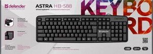 Клавиатура Кл-ра проводная Astra HB-588 RU (черн.) (104+20кн), USB,1,8м, box-20 45588