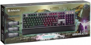Клавиатура Кл-ра проводная игровая Annihilator GK-013 RU (черн.), USB, RGB подсветка, box-20 45013