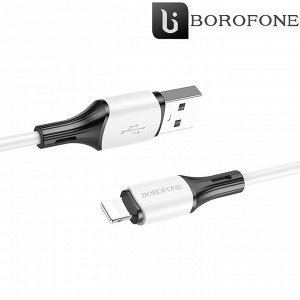 USB кабель Borofone "Silicone Chaging" For Lightning / 2.4A, 1 м