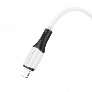 USB кабель Borofone &quot;Silicone Chaging&quot; For Lightning 2.4A, 1 м