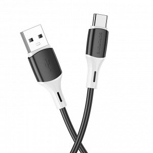 USB кабель Borofone &quot;Silicone Chaging&quot; Type-C 3A, 1 м