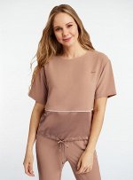 Блузка комбинированная на кулиске