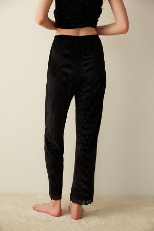 Черные пижамные штаны Mariana Velvet Pants