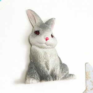 Магнит полистоун "Малыш-крольчонок" МИКС 8,4х5,5 см