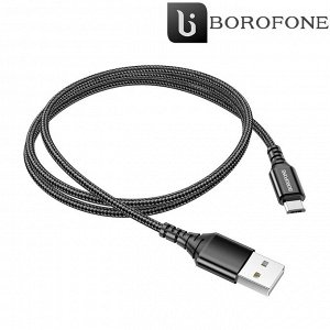 USB кабель Borofone "Ultra Bright" MicroUSB / 2.4A, 1 м