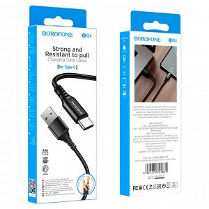 USB кабель Borofone "Ultra Bright" Type-C / 3A, 1 м