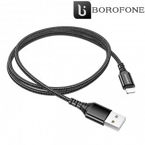 USB кабель Borofone "Ultra Bright" For Lightning / 2.4A, 1 м