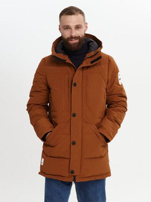 HERMZI. Удобная, теплая, качественная зимняя мужская куртка с капюшоном. Режим до -30 мороза, цвет ХАКИ коричневый