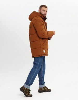 HERMZI. Удобная, теплая, качественная зимняя мужская куртка с капюшоном. Режим до -30 мороза, цвет ХАКИ коричневый